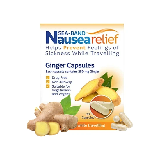 Sea-Band Nausea Relief Ginger Capsules
