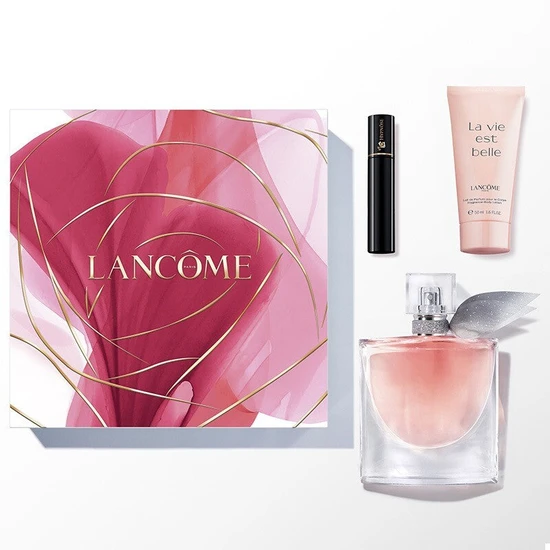 Lancôme Eau De Parfum Body Lotion + Mascara Gift Set