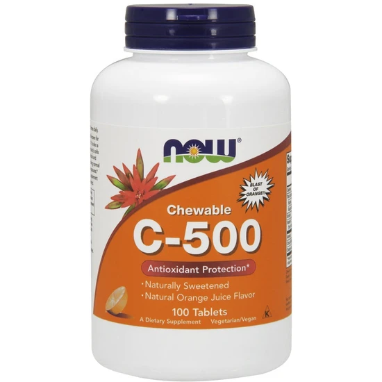 NOW Foods Vitamin C- 500chewables, Orange