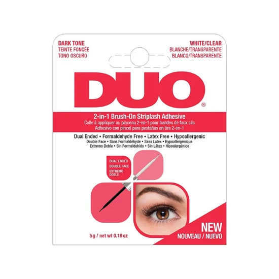DUO 2-in-1 Brush-on Strip Lash Adhesive White/Clear + Dark Tone