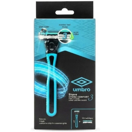 Umbro Shave Kit Handle + 10 Cartridges