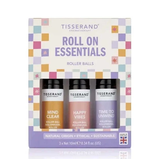 Tisserand Aromatherapy Roll On Essentials Roller Ball Trio Gift Set