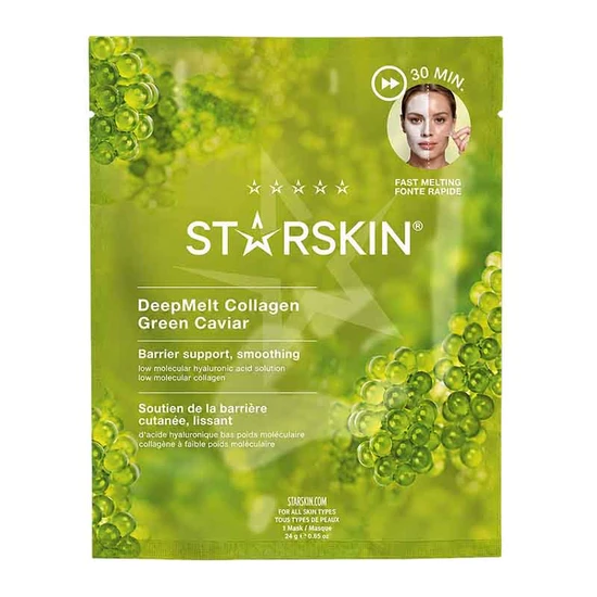 STARSKIN DeepMelt Collagen Green Caviar Hydrogel Face Mask