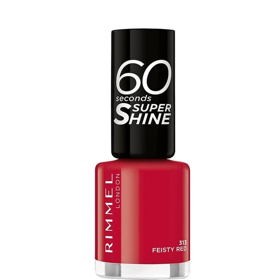 Rimmel 60 Seconds Super Shine Nail Polish 313 Feisty Red