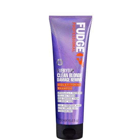 Fudge Professional Everyday Clean Blonde Damage Rewind Violet Toning Shampoo