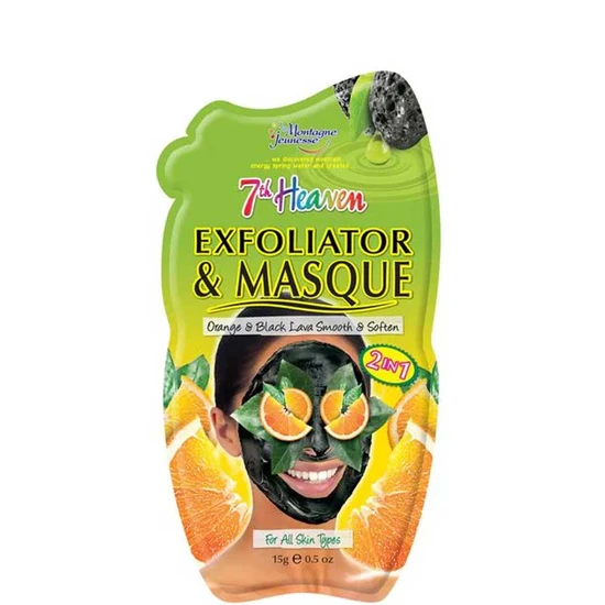 Montagne Jeunesse 7th Heaven Exfoliator & Mask Orange & Black Lava