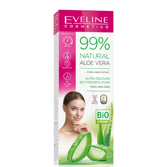 Eveline 99% Natural Aloe Vera Ultra-Delicate Set For Face Depilation
