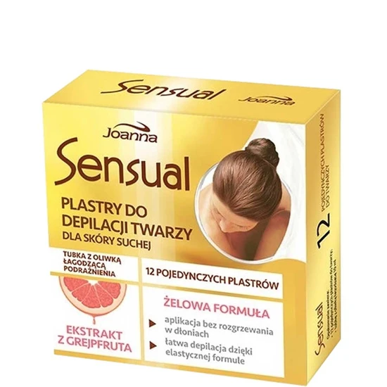 Joanna Sensual Gel Wax Face Strips With Grapefruit Extract 12 Strips