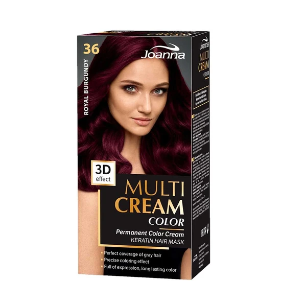 Joanna Multi Cream Permanent Colour Cream Hair Dye 36 Royal Burgundy