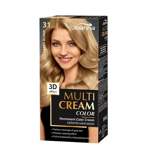 Joanna Multi Cream Permanent Colour Cream Hair Dye 31 Sandy Blond