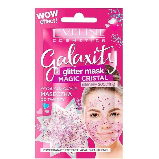 Eveline Galaxity Glitter Pink Intensely Smoothing Face Mask