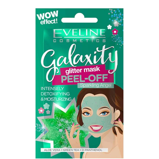 Eveline Galaxity Glitter Green Intensely Detoxifying & Moisturising Peel-Off Mask