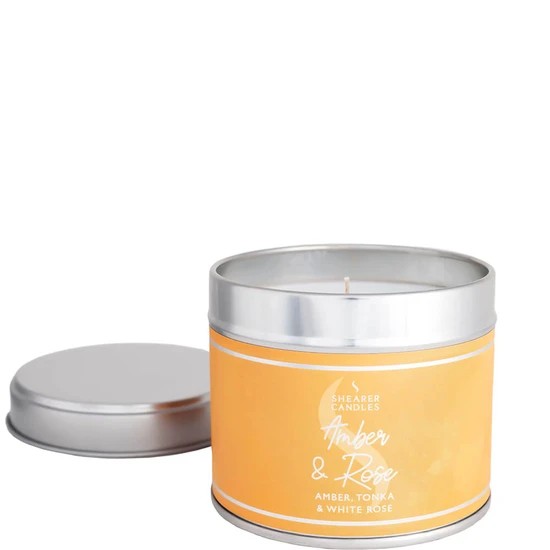 Shearer Candles Amber & Rose Large Tin Candle