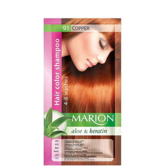 Marion Aloe & Keratin Hair Colour Shampoo 4-8 Washes 91 - Copper