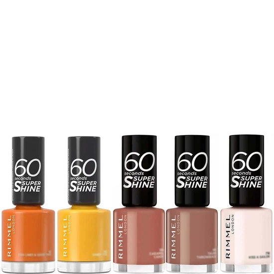 Rimmel 60 Second Super Shine Nail Polish Assorted Mix Bundles