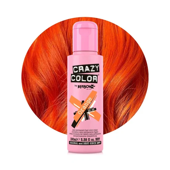 Crazy Color Semi Permanent Hair Colour Cream Orange
