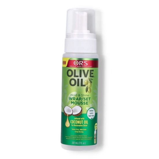 ORS Olive Oil Hold & Shine Wrap Set Mousse Infused With Coconut Oil