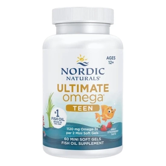 Nordic Naturals Ultimate Omega Fish Oil Teen Strawberry Softgels