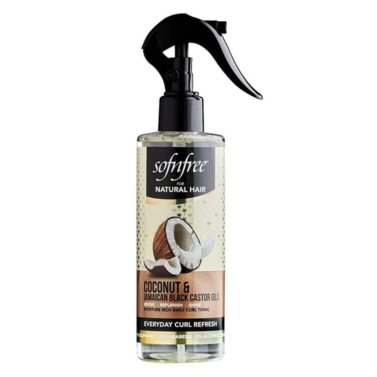 Sofn'Free For Natural Hair Coconut & Jamaican Black Castor Oil Everyday Curl Refresh