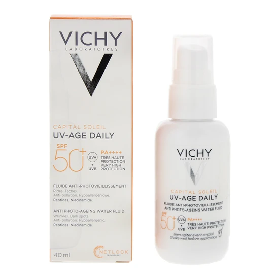 Vichy Capital Soleil Uv Age Daily SPF 50+ Invisible Sun Cream With Niacinamide