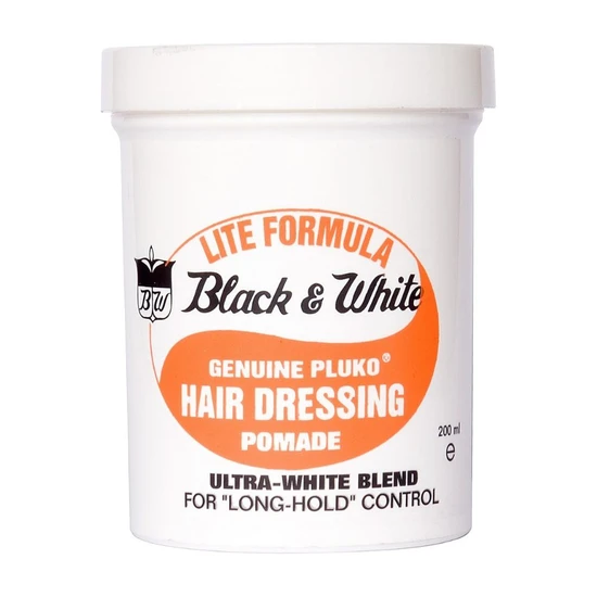 Black & White Genuine Pluko Hair Dressing Pomade Lite Formula