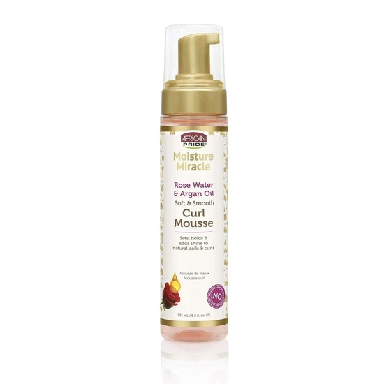 African Pride Moisture Miracle Rose Water & Argan Oil Curl Mousse