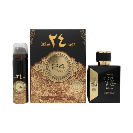 Ard Al Zaafaran Oud 24 Hours Gift Set 100ml EDP + 50ml Deodorant Spray - Image 6
