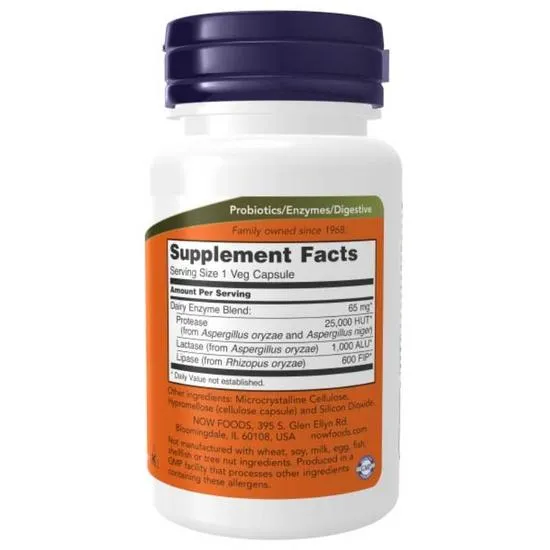 NOW Foods Dairy Digest Complete Capsules 90 Capsules