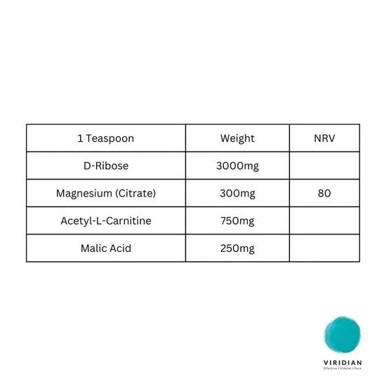Viridian D-Ribose Powder 180g