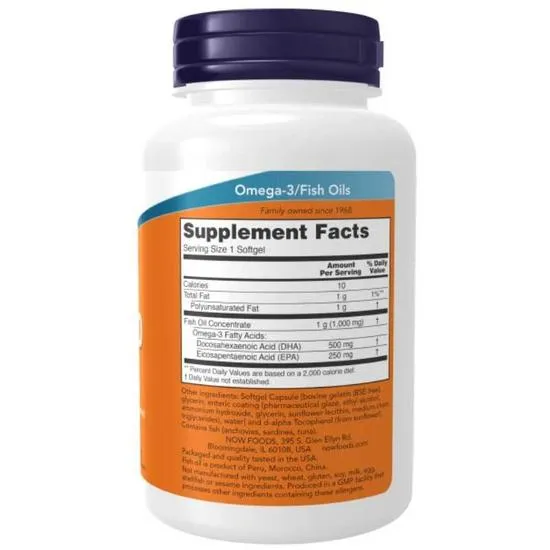 NOW Foods DHA-500 500DHA/250EPA Softgels 90 Softgels