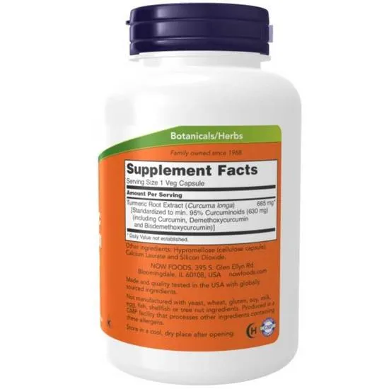NOW Foods Curcumin Capsules 60 Capsules
