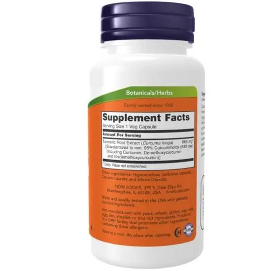 NOW Foods Curcumin Capsules 60 Capsules