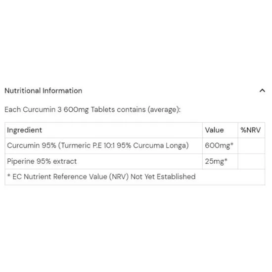 Health Aid Curcumin 3 30 Tablets