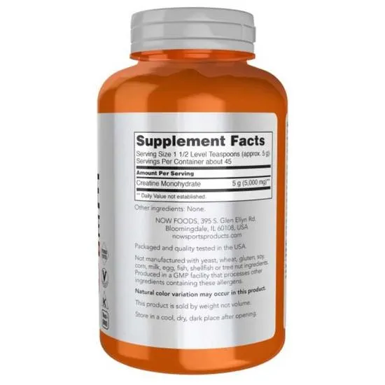 NOW Foods Creatine Monohydrate Pure Powder 227g