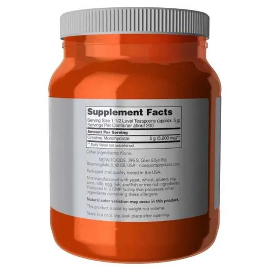 NOW Foods Creatine Monohydrate Pure Powder 227g