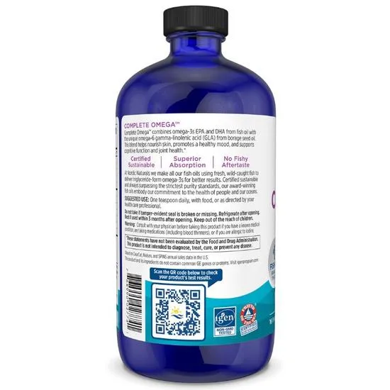 Nordic Naturals Complete Omega 1270mg Lemon 237ml