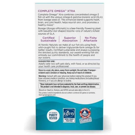 Nordic Naturals Complete Omega Xtra 1360mg Softgels 60 Softgels