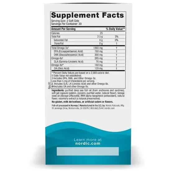 Nordic Naturals Complete Omega Xtra 1360mg Softgels 60 Softgels