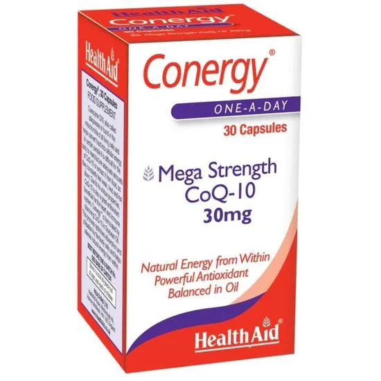Health Aid Conergy CoQ-10 30mg 30 Capsules