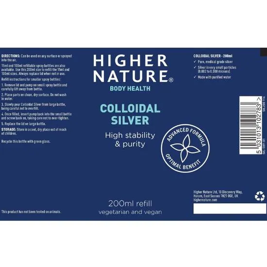 Higher Nature Colloidal Silver Solution 15ml