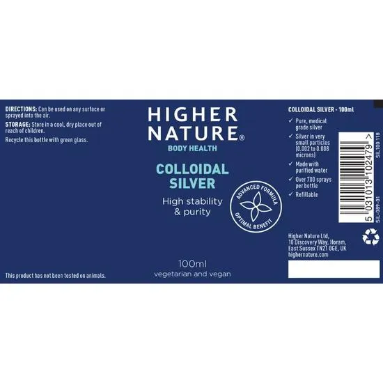 Higher Nature Colloidal Silver Solution 15ml
