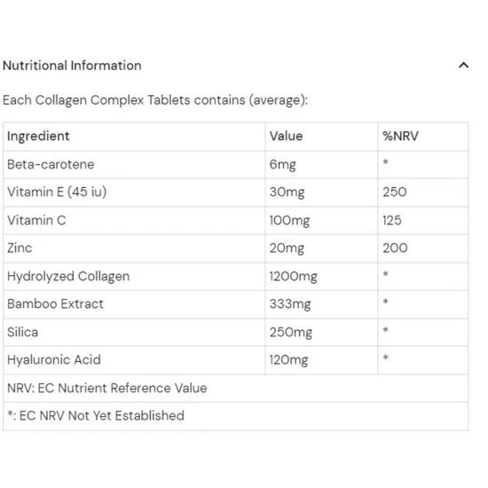 Health Aid Collagen Complex Tablets 60 Tablets