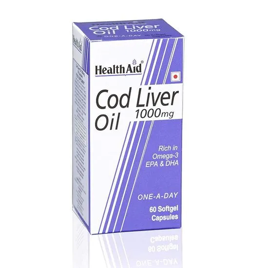 Health Aid Cod Liver Oil 1000mg 30 Vegicaps