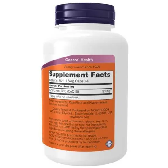 NOW Foods CoQ10 30mg Capsules 60 Capsules
