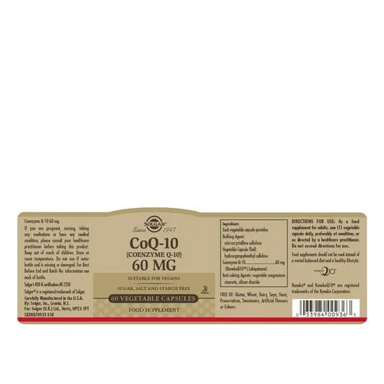 Solgar CoQ-10 60mg Vegicaps 30 Vegicaps