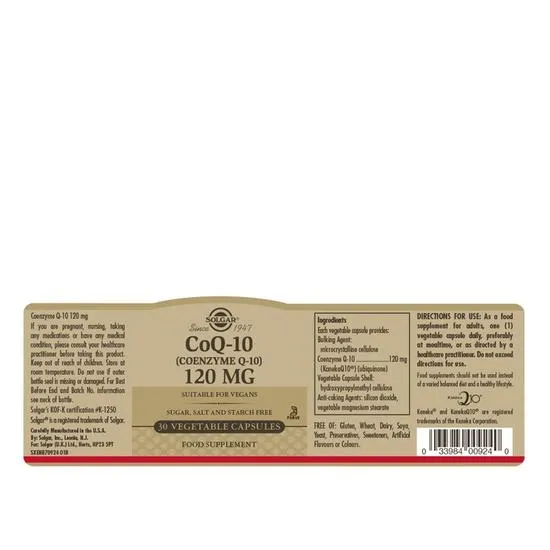 Solgar CoQ-10 120mg Vegicaps 30 Vegicaps