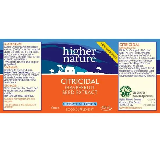 Higher Nature Citricidal Liquid 25ml