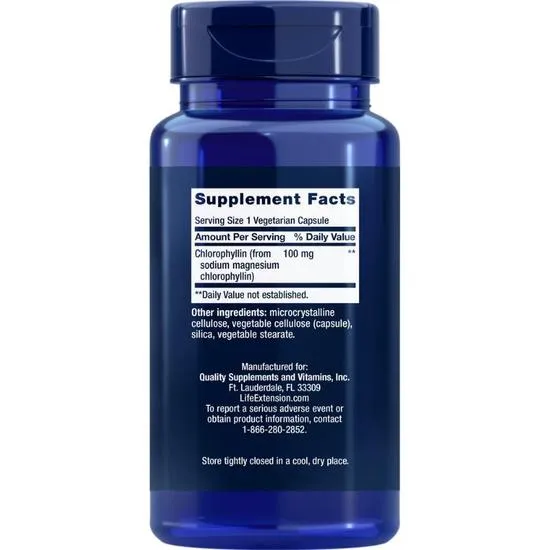 Life Extension Chlorophyllin 100mg Vegicaps 100 Vegicaps