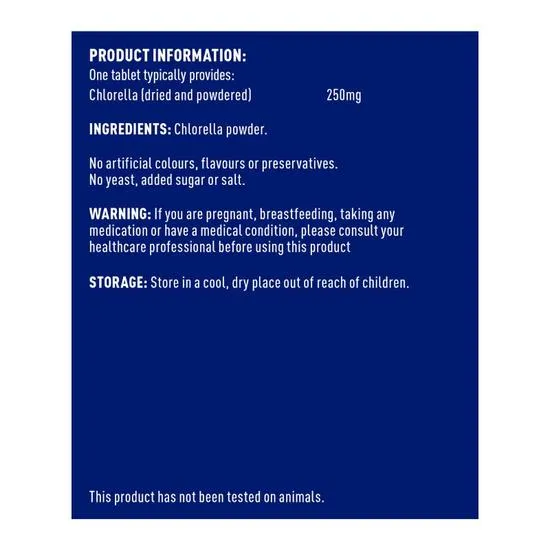 Higher Nature Chlorella Vegetarian Tablets 180 Tablets