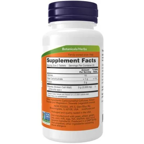 NOW Foods Chlorella 1000mg Tablets 60 Tablets